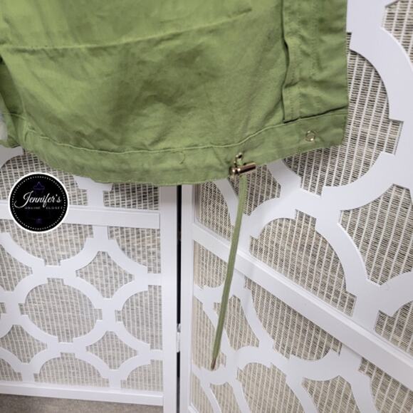 Forever 21 Women's Oversized Army Green Hooded Utility Jacket Size S - Picture 11 of 14